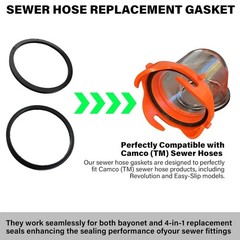 RV Sewer Hose Replacement Gasket 39843,Rubber Seal Fittings for…