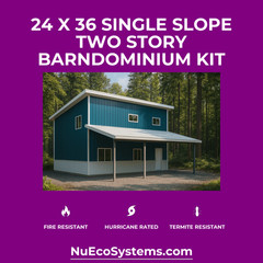ADU KIT 30′ x 24′ x 19′ Tall Lightweight Galvanized Steel Garage & Apartment