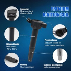 Set of 6 UF487 Ignition Coil Pack 6619 Double Iridium Spark Plug Fit for Toyo…