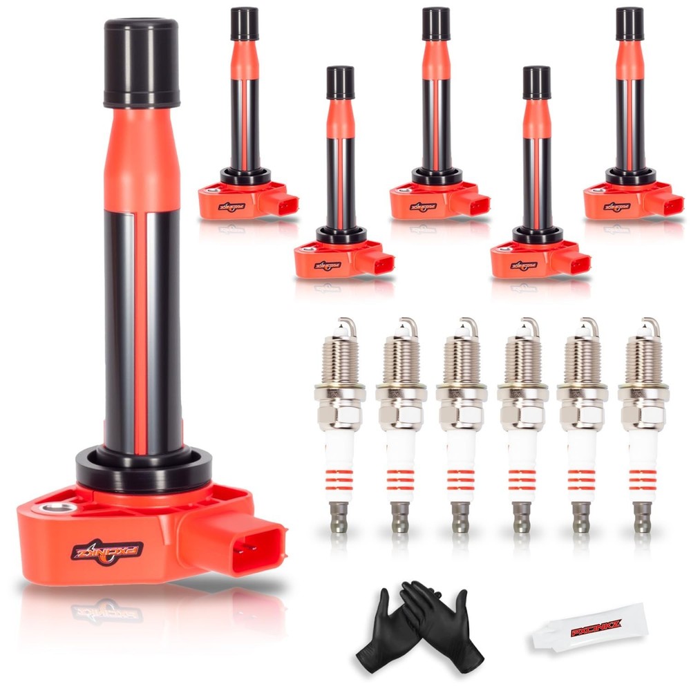 Set of 6 Ignition Coil Pack and Iridium Spark Plugs Fits for Honda 1999-2010 …