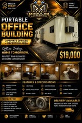 Commercial Modular Office Building Portable Singlewide Mobile Headquarters