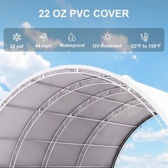 40’x40′ 22oz PVC Shipping Container Canopy Storage Shed Roof Shelter Dual Truss