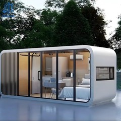 Round Apple Cabin Prefab Glamping Pod Eco Friendly Solar Panel Garden Cabin