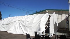 TENT All weather Steel Frame Fabric Quonset 22′ X 40′ X 10’5″ Insulated