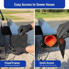 NAMEFOR RV Bumper End Cap 2 Pack, Fits Standard 4-Inch Square 4inch, Black
