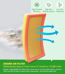 Cabin & Engine Air Filter Kit for Explorer (2012-2019), Police Interceptor Sedan