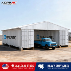 40’x36′ Shipping Container Roof Kit Heavy Duty Steel Shelter No Containers KJ