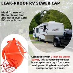 TonGass 2-Pack Orange RV Sewer Cap