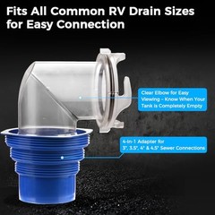 5 FT RV Sewer Hose Kit, Sewer Hose for RV Camper, Heavy-Duty Waste