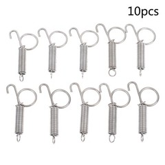 10Pcs Animal Cage Latches Lock Spring Rabbit Cage Door Tension Spring with Hook