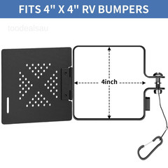 Aluminum RV Bumper End Cap 2 Pack, 4-Inch Square Camper Black