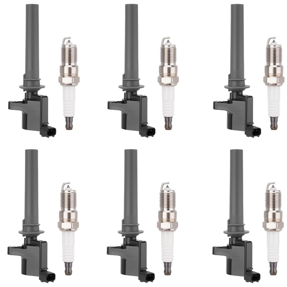 DG500 Set of 6 Ignition Coil Pack and Iridium Spark Plug Compatible with Ford…