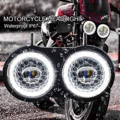 Motorcycle LED Headlight Buell XB Halo White