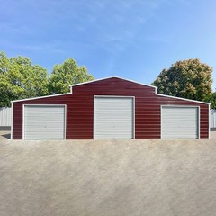 42x30FT Metal Garage Outdoor Storage Shed Heavy Duty Galvanized Steel Barn Farm