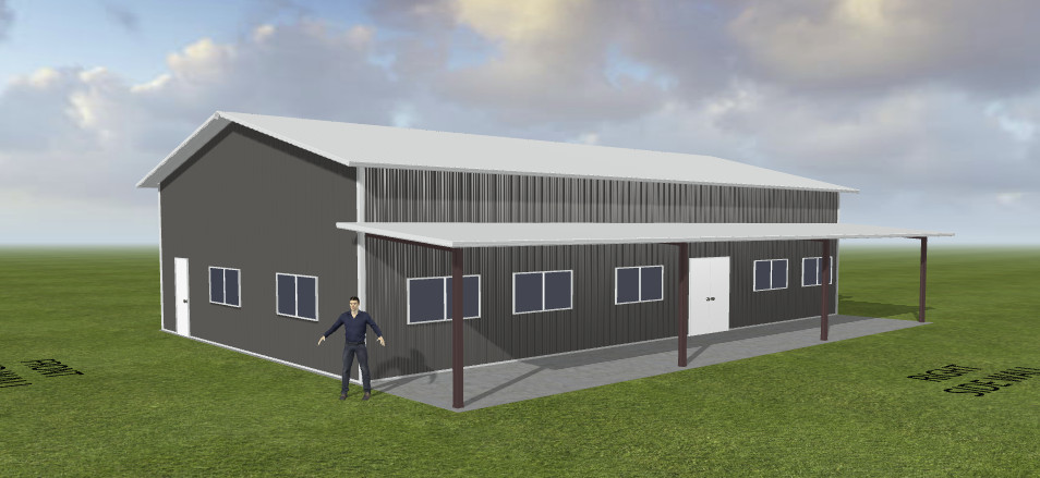 36×60 Steel Building SIMPSON Metal Garage Storage Shop Building Kit