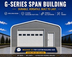 30x42x14 Engineered Steel Building Kit | DuroSPAN Clear-Span Arch with End Walls