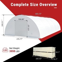 W40’xL80’xH20 Single Truss Arch Canvas Equipment Storage Shelter Steel Warehouse