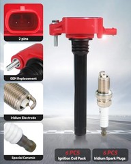 Ignition Coil Packs UF648 ‎C1791 and Iridium Spark Plugs 97390 Fits for Ch