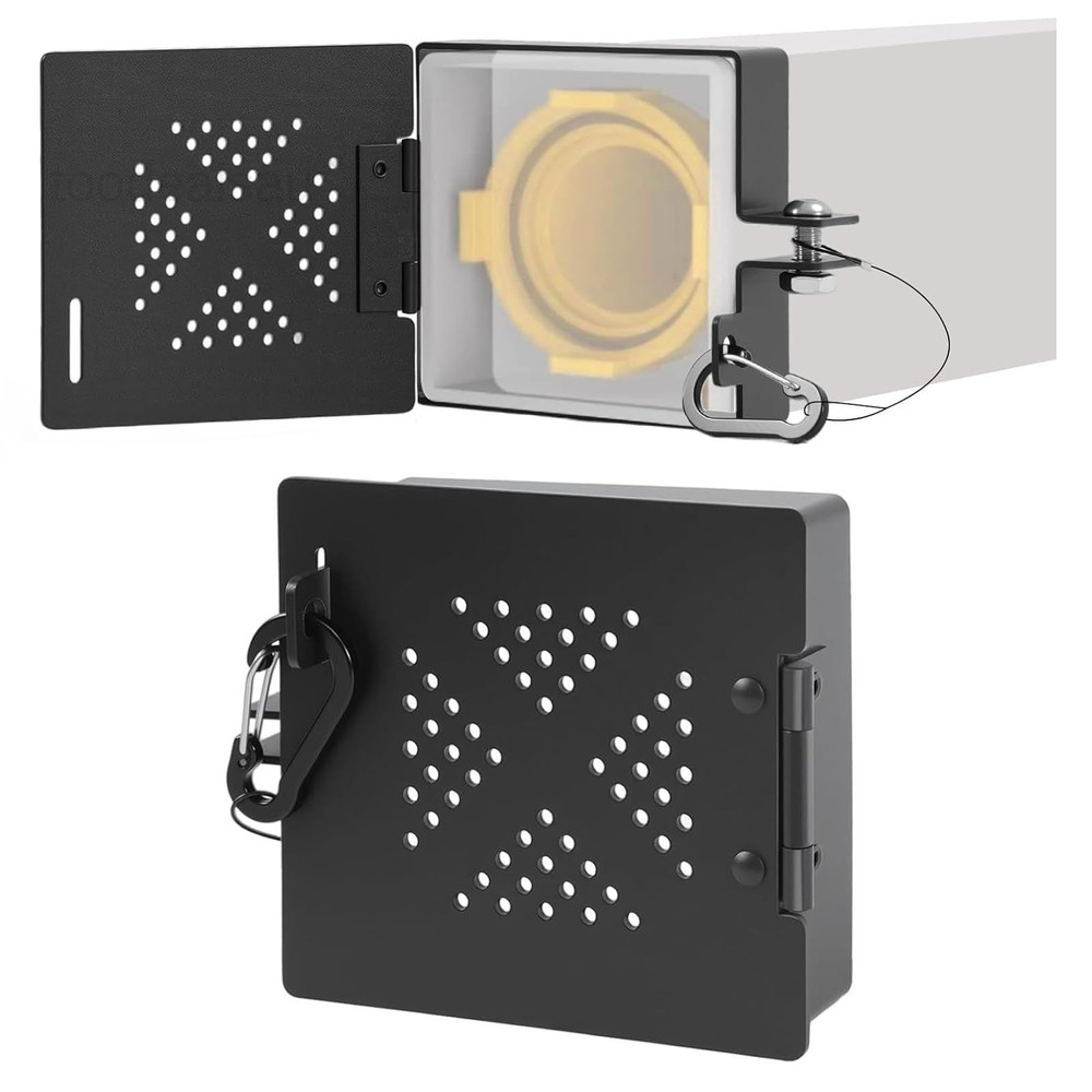 Aluminum RV Bumper End Cap 2 Pack, 4-Inch Square Camper Black