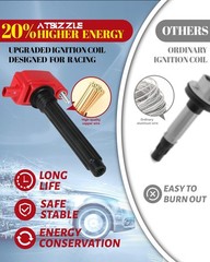 Ignition Coil Packs UF648 ‎C1791 and Iridium Spark Plugs 97390 Fits for Ch