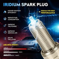 Ignition Coil Pack + Iridium Spark Plugs w/Ignition Wire for 1996-2002 Toyota…