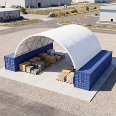 Chery Industrial Container Canopy Shelter Durable Storage Cover Container Roof