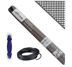 Screen Repair Kit Standard Replacement Window & Door Fiberglass Charcoal 36 x 84
