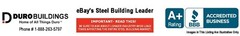 DUROSPAN Hand-Welded Industrial Baseplate for Arch Buildings 80′ factory DiRECT