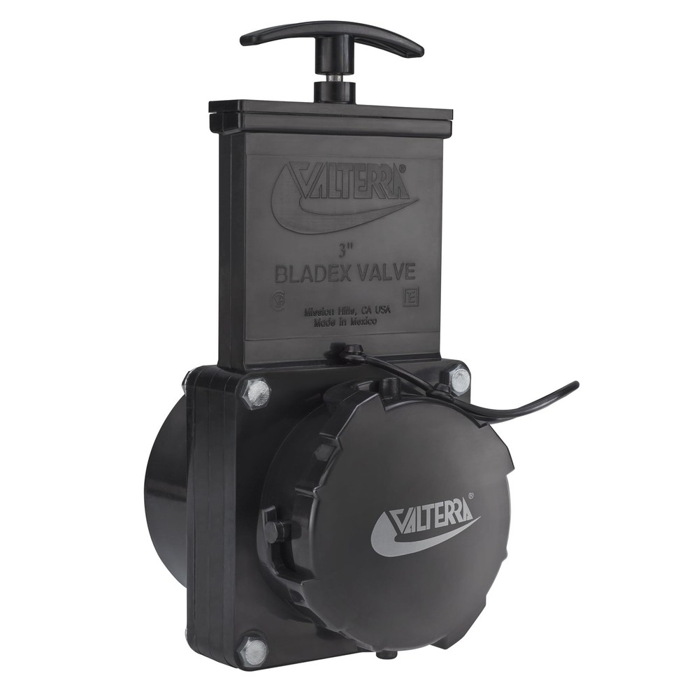 Valterra 3″ Stainless Steel RV Waste Dump Gate Valve w/Cap (1) 3 inch, Black