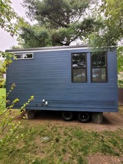 Tiny Home on Wheels, 8×24 Trailer with Hookups, Sleeping Loft