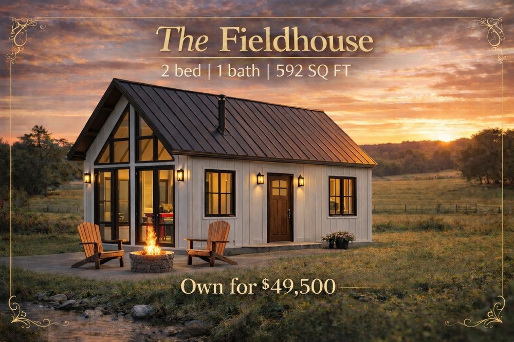 Fieldhouse Prefab Kit 592SF 2Bed 1Bath Loft Vaulted Ceiling $49,500 FREE SHIP