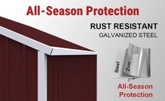 33′ x 25′ x 14′ Metal Car Garage/Outdoor Storage Shed/Heavy-Duty Steel Barn