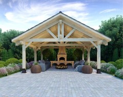 474 sq.ft. 20’x22′ PREMIUM TIMBER CARPORT FOR 2 VEHICLES CARS WOOD CANOPY PREFAB