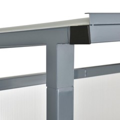 6’5″x3’8″x7′ Bus Smoking Shelter Flat Roof 3-Side Open Front W/Green 5 Gallon