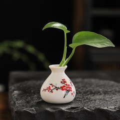 Retro Chinese Style Mini Ceramic Vase Home Ornament DIY Flower Vase Crafts Gifts