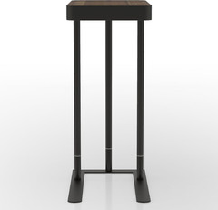 Soren Industrial 20 In. Metal C-Shaped Height Adjustable Side Table with Hidden