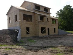 Custom Log Home Cabin with Hand Peeled White Cedar Kit Panelized Construction