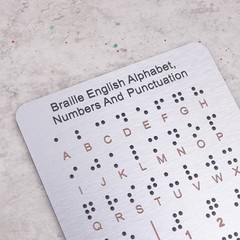Braille Alphabet And Numbers Learning Tool – Durable Metal Tactile Bump Reading