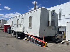 Great Condition Construction Office Trailer w/ OSHA Approved Aluminum Steps