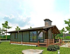 860 sq.ft PREFAB TIMBER FRAME KIT ENGINEERED WOOD HOUSE DIY BUILDING CABIN HOME