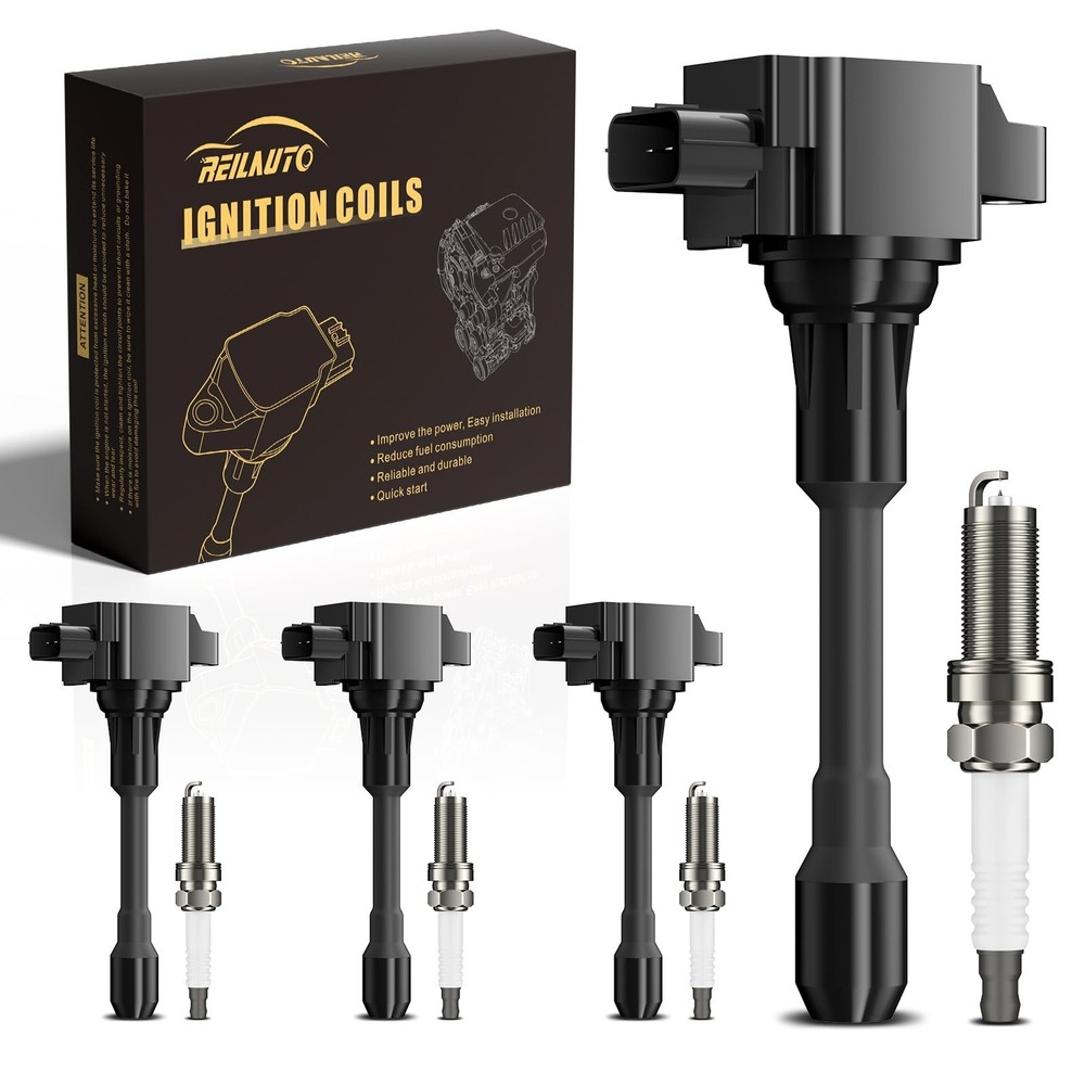 Ignition Coil Pack and Iridium Spark Plug for 2007-2019 Nissan Altima Cube Ro…