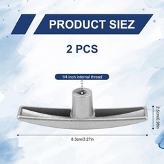 RV Waste Valve Handle 2PCS Replacement Fits 1/2 2 3 Inch Sewer Silver Set NEW