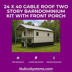 ADU KIT 30′ x 24′ x 19′ Tall Lightweight Galvanized Steel Garage & Apartment