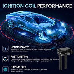 8PCS Ignition Coil Pack with 16PCS Iridium Spark Plug Compatible with Chrysle…