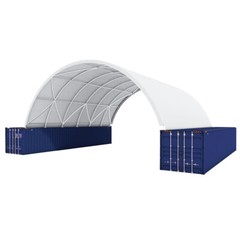 40’x40’x13′ 11 oz PE Canvas Fabric Building Shipping Container Canopy Shelter