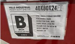 40x80x24 DUAL TRUSS *21oz PVC* Canvas Fabric Storage Building Shelter Barn Shop