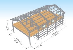 Florida HURRICANE RATED Gable 2 Story Galvanized Steel Barndominium Home Kit