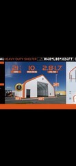 40x80x24 Double Truss Hoop Building Storage Shelter 21 Oz Canvas Fabric New