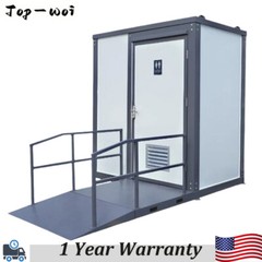 Handicap-Accessible Portable Restroom w/ Bowl & Sink Mobile Toilet for Disabled