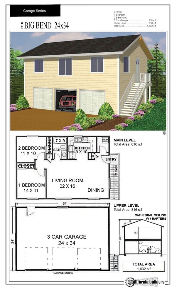 The Big Bend garage CBI wood shell Kit Home Pre-panels del. FREE anywhere USA!!!